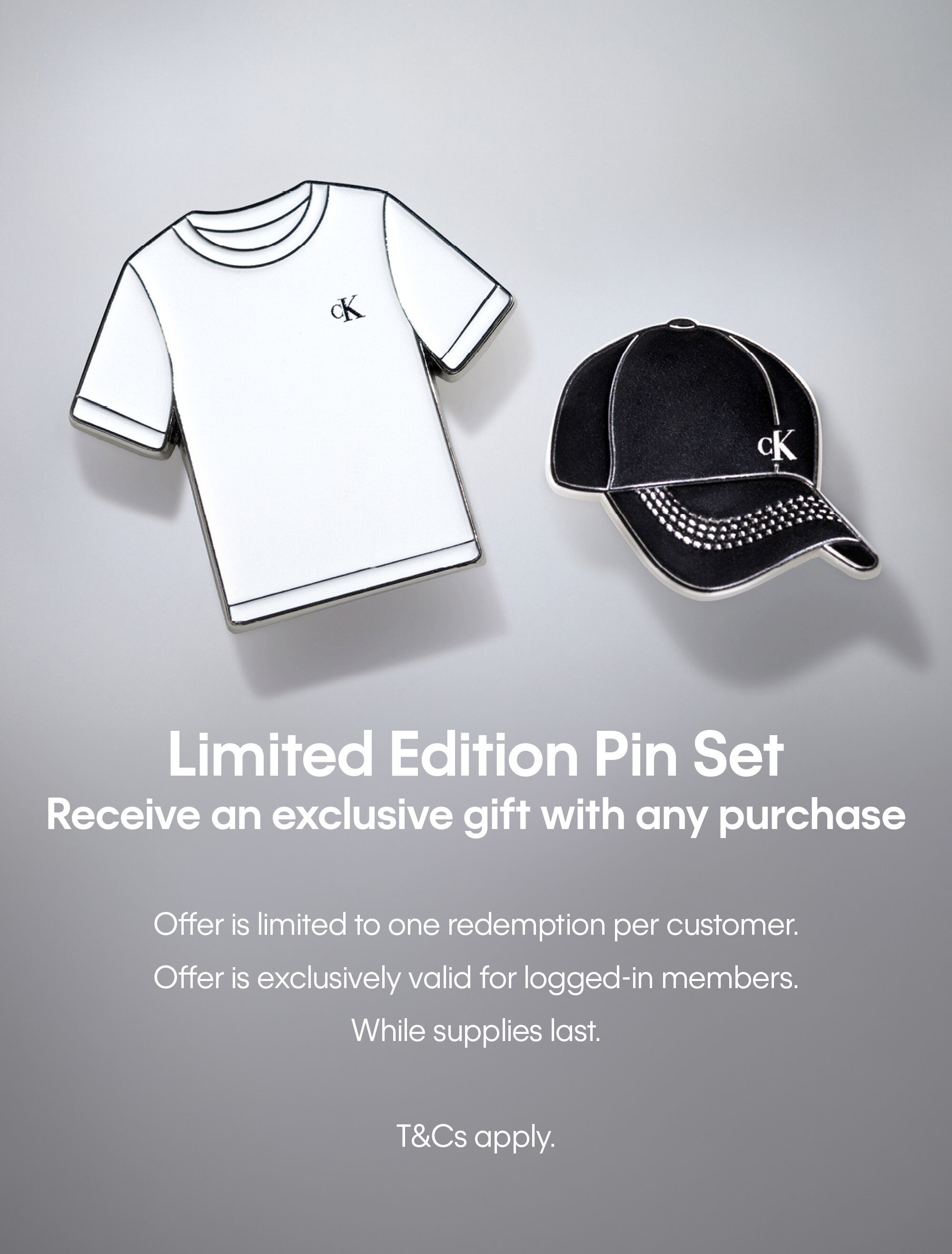 Calvin Klein Jung Kook Teaser Limited Edition Pin Set